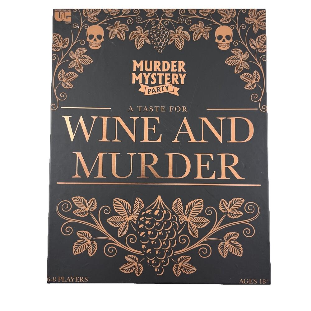 NEW Murder Mystery Party A Taste For Wine and Murder by University Games